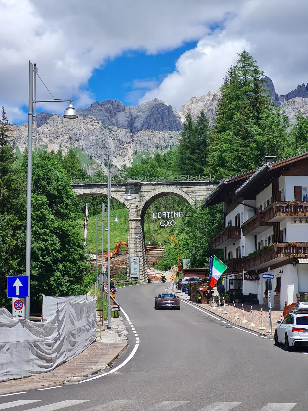 Cortina Ampezzo mit Baby