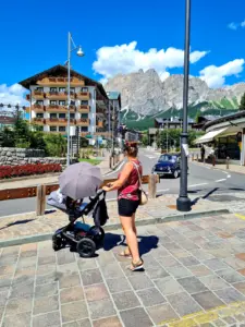 Cortina Ampezzo mit Baby