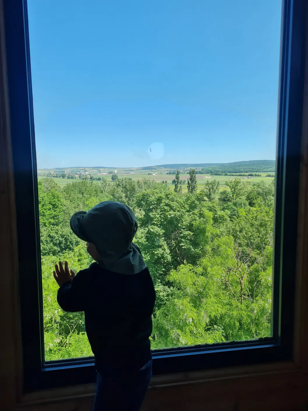 Nach wenigen Stufen sind wir schon oben