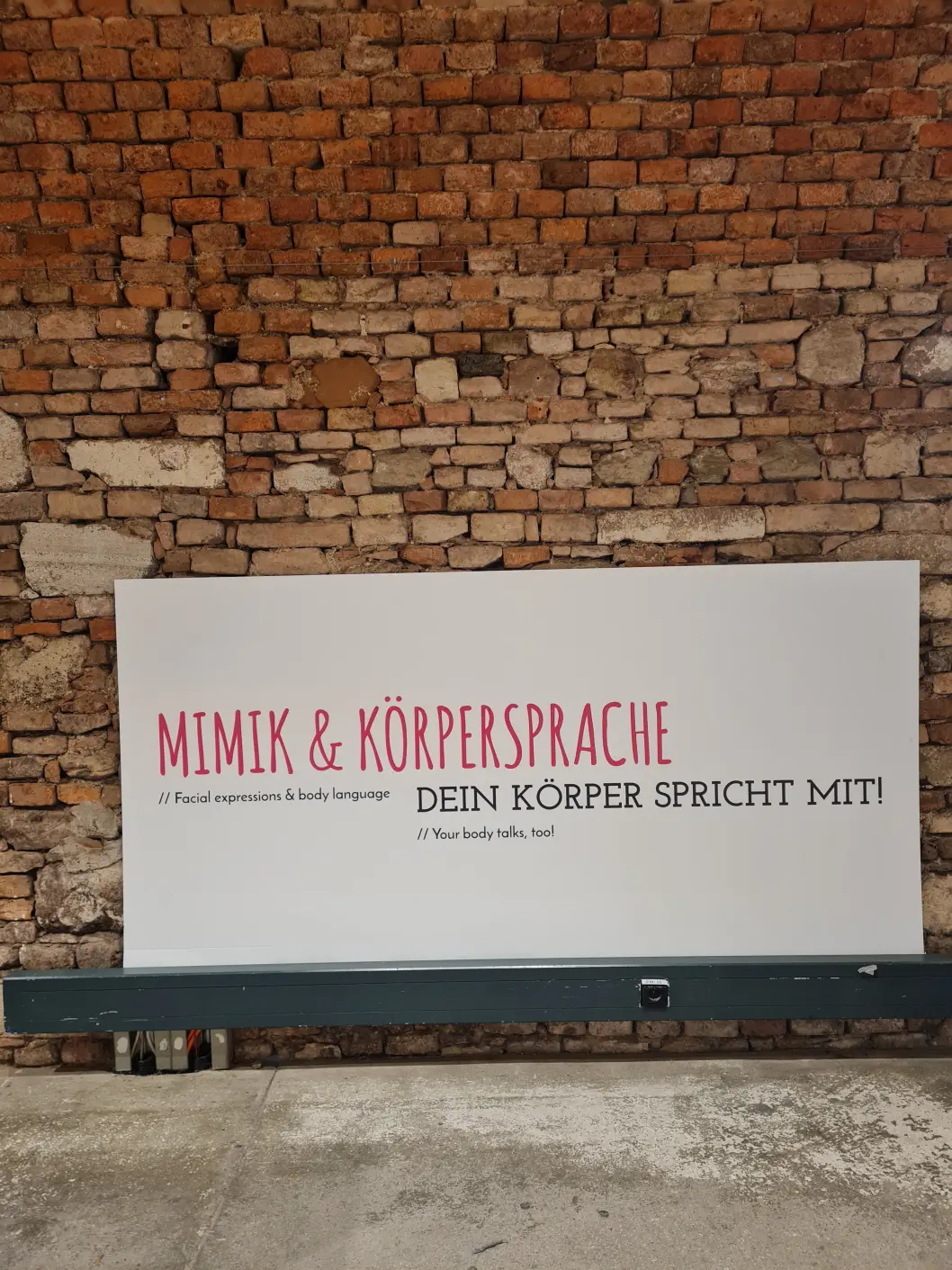 Im Workshop haben wir erfahren wie wichtig Mimik und Gestik sind
