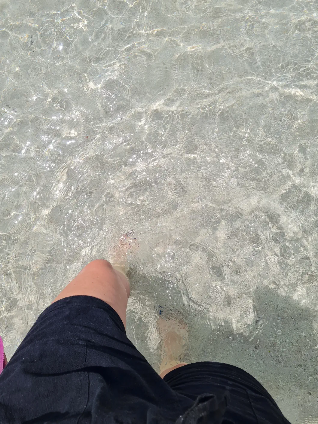 Der Meerzugang ist sehr flach