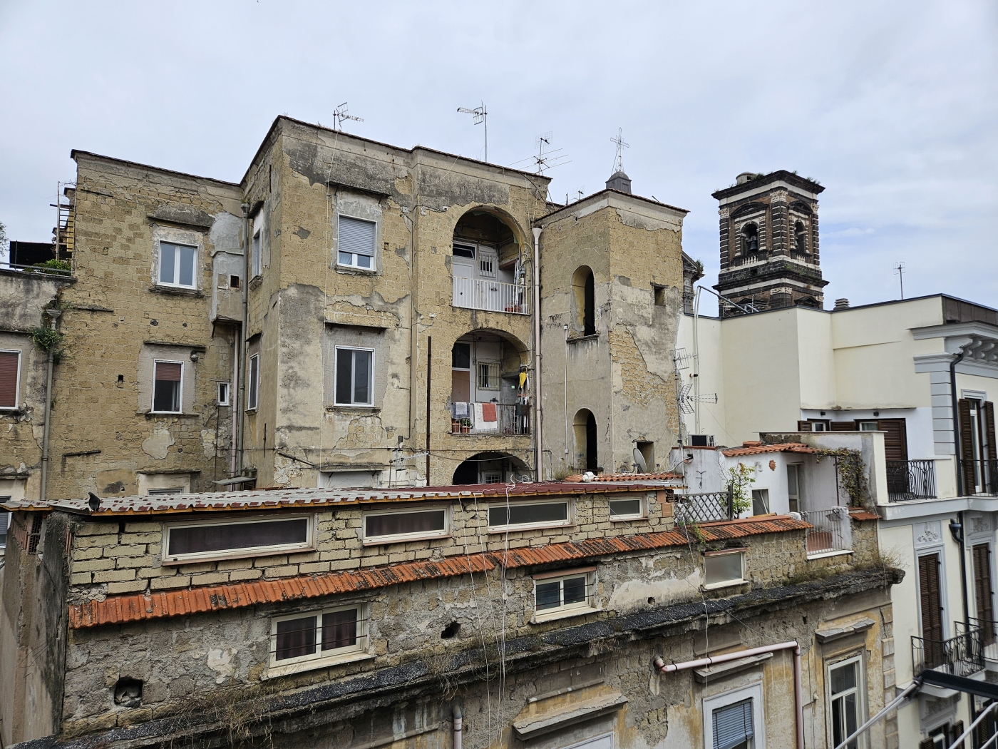 Ausblick vom Balkon der Ferienwohnung Neapel
