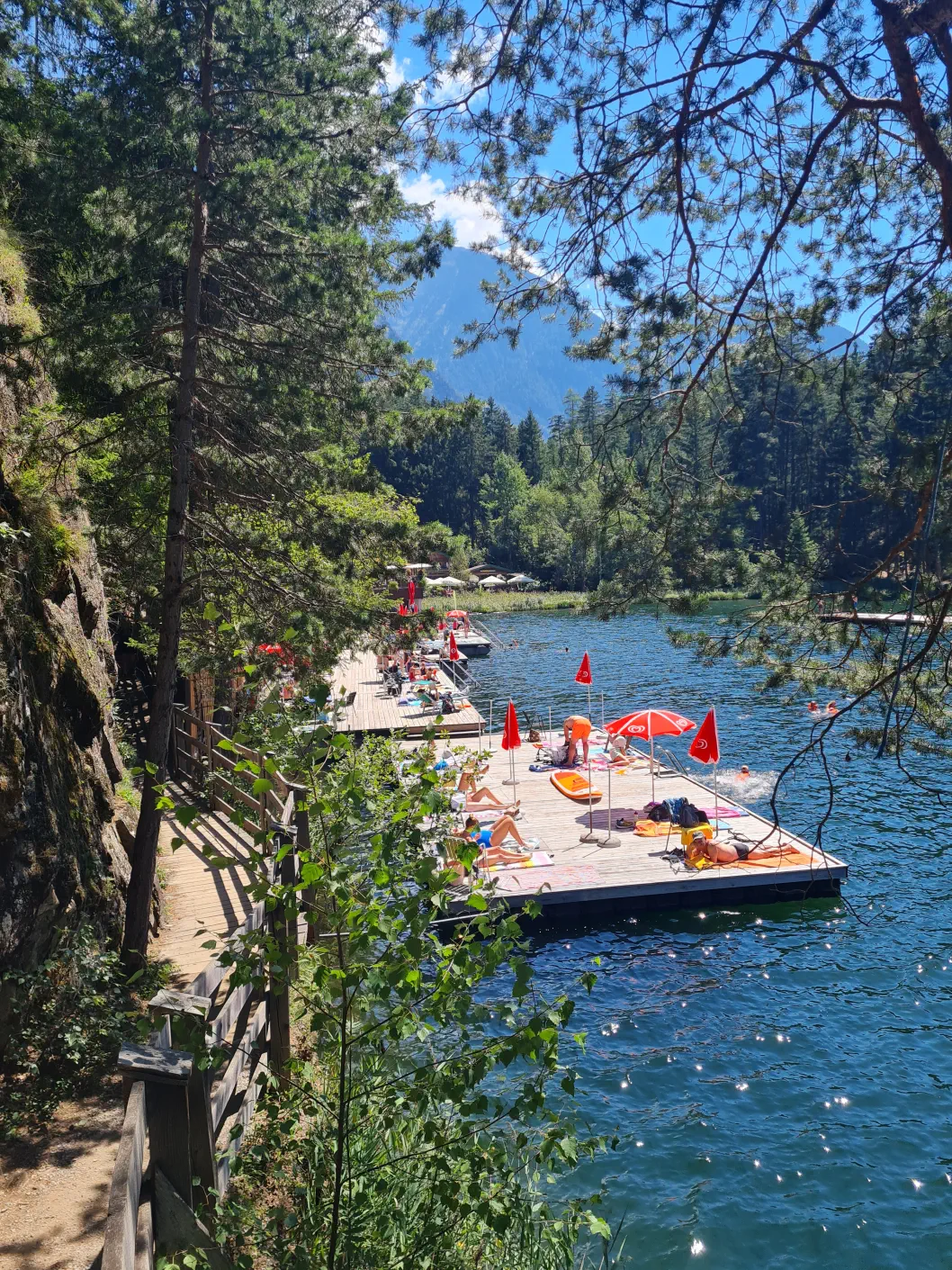 Piburger See mit Kinderwagen