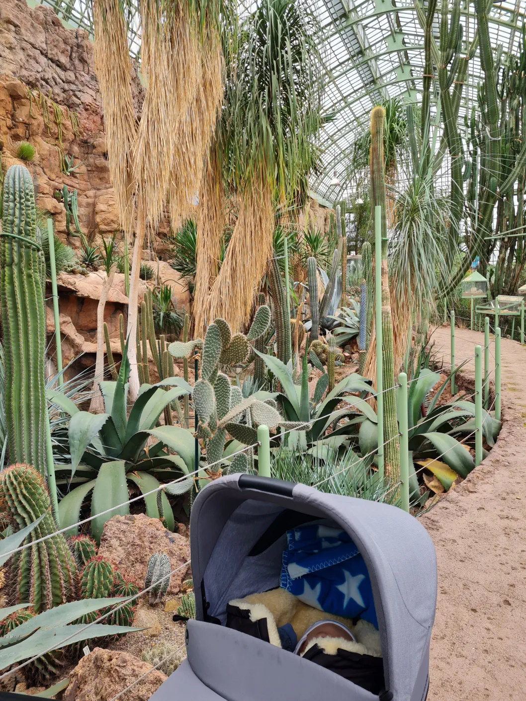 Wüstenhaus mit Kinderwagen